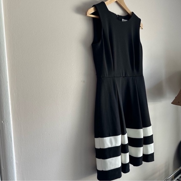 Calvin Klein Black and White Sleeveless Dress Size 6P - Picture 3 of 13